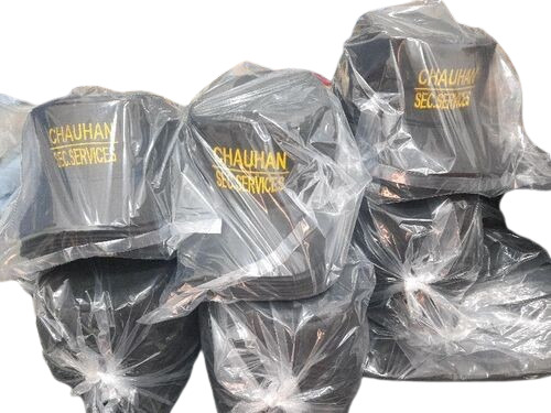 Security Guard Caps - Polyester Material, Standard Size, Black Color | Lightweight, Breathable, Customized Design with Logo, Very Good Quality