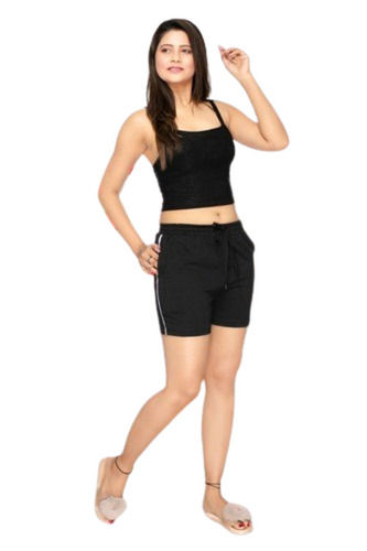 Light Weight Black Ladies Shorts