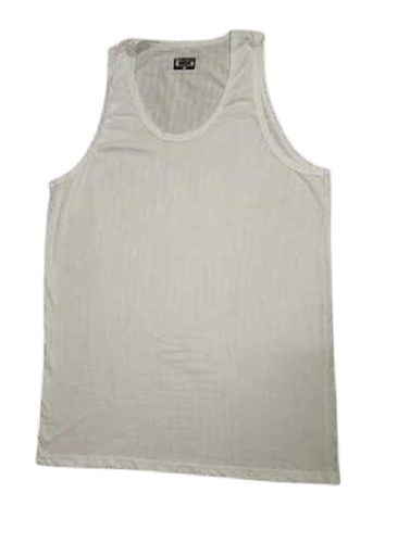 Plain White Vest For Men - Fabric Type: Cotton