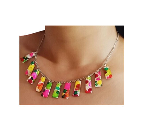 Trendy And Unique Party Wear Light Weighted Skin-Friendly Designer Resin Bead Necklace