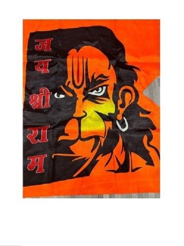 Long Lasting Color Ultra Satin Fabric Hanuman Ji Flags