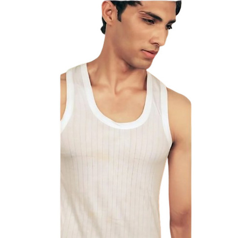 Men Plain Cotton Vest - Cotton Material Regular Fit All Sizes Available White Color Round Neck Design Machine Washable | Designed for Comfort and Everyday Wear