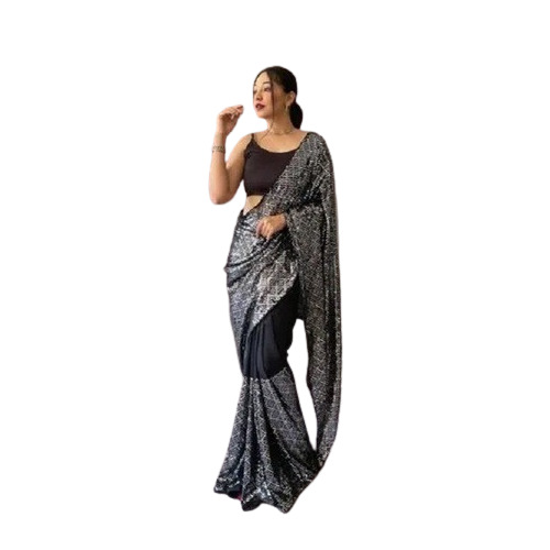 Party Wear Georgette Sequence Saree - Color: Comes In Various Colors