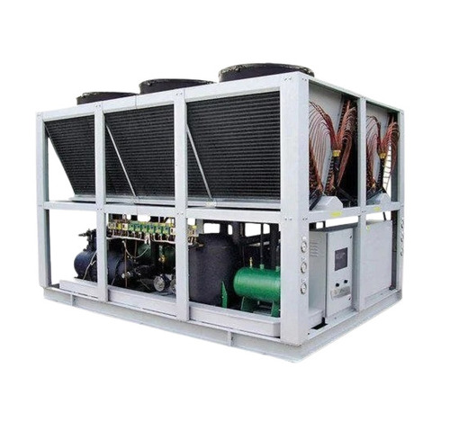 Air Cooled Brine Chillers - High Efficiency, Heavy-Duty Metal Construction | Automatic, Floor Mounted, Rectangle Shape, Polished Finish, Corrosion and Rust Resistant