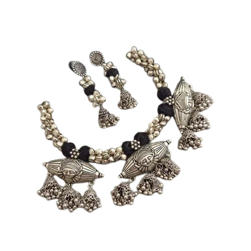 Choker Necklace - Alloy, Standard Size, Silver | Lightweight, Skin-Friendly, Corrosion & Rust Resistant, Fashionable for Parties & Weddings