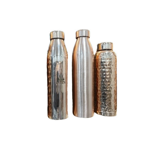 Copper Water Bottle - 1000ml Capacity, 12 Inch Height, 4 Inch Diameter | Leak-Proof Design, Secure Screw-On Lid, Hygienic Anti-Leak Technology