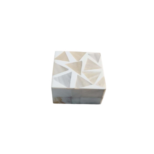 Handmade Mother of Pearl Bone Inlay Coin Box