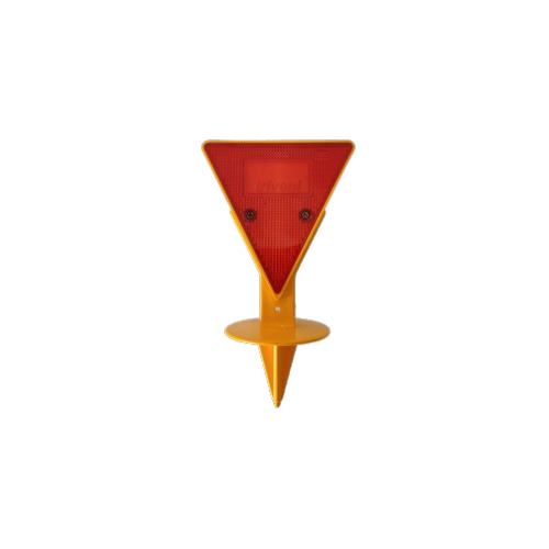 Reflective Road Safety Triangle Marker - ABS Plastic, 128x103 mm & 103x50x12.80 mm , Yellow & Red Color, Weather Proof, Automatic Functionality