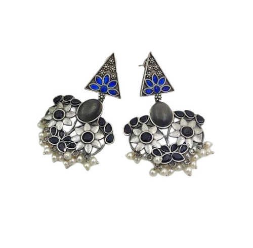 Stone Earrings - Lightweight Oval Black with Elegant Design | Skin-Friendly, Portable, Crack-Resistant, Easy Care with Soft Dry Cloth