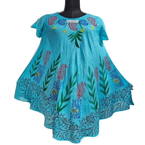 Umbrella Dress - Cotton Blend, Free Size, Printed Design | Sleeveless, Washable, Ideal For Summer Wear