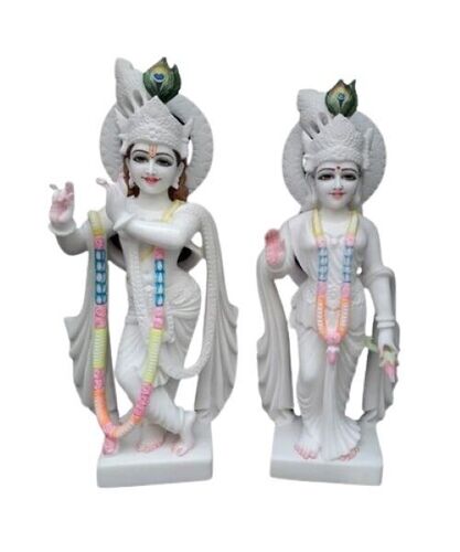 Fine Finishing And Premium Design Indian Shri Krishna Marble Statue