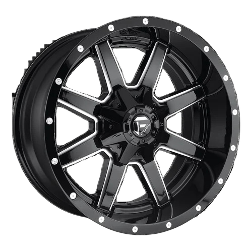 ग्लॉस ब्लैक मिल्ड कार एलॉय व्हील्स