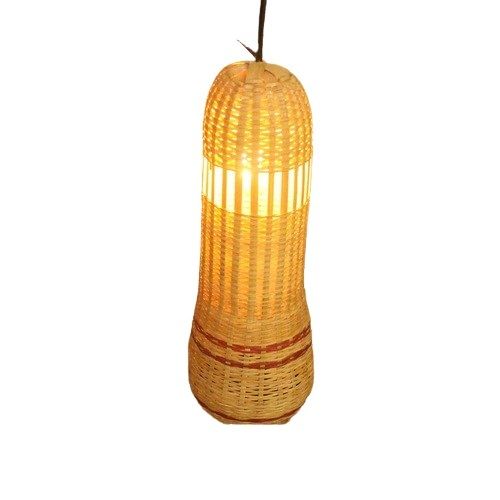 Warm White Cocoon Bamboo Pendant Light