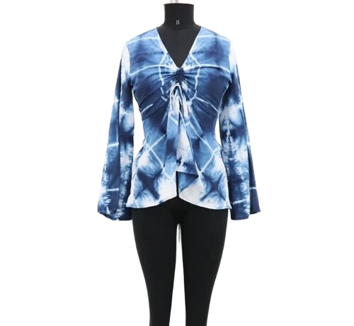 Yellow Printed Tops - Color: Multi Color