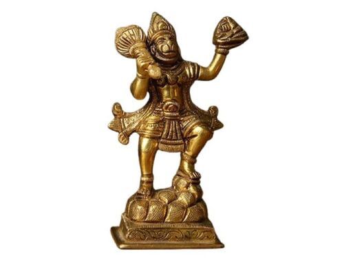 Brass Polished Finished Hanuman Statue