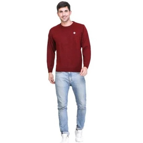 Mens Plain Round Neck Sweater - Color: All