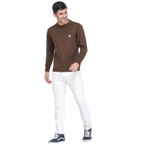 Mens Plain Sweater - Color: Borwn