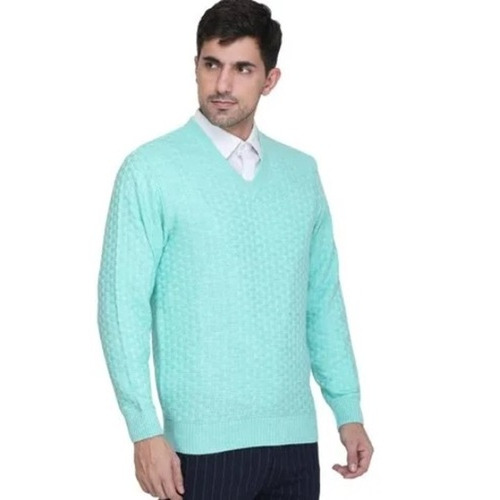 Mens Self-Design V Neck Sweater - Color: All
