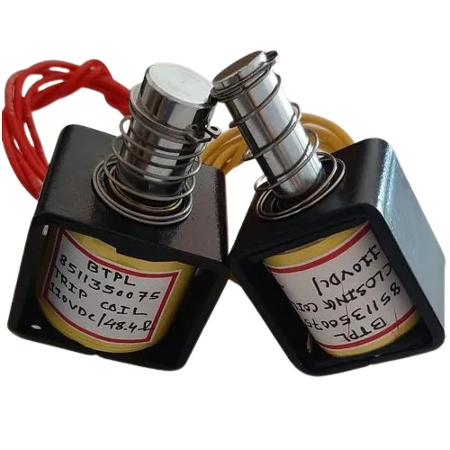 Rmu Copper Trip Coil - New 110 VDC Voltage | Industrial Grade, Black/White/Silver Color, Designed for Electric Appliances