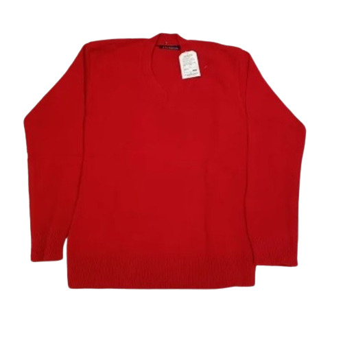 Boys Red Woolen School Sweater - Feature: Washable