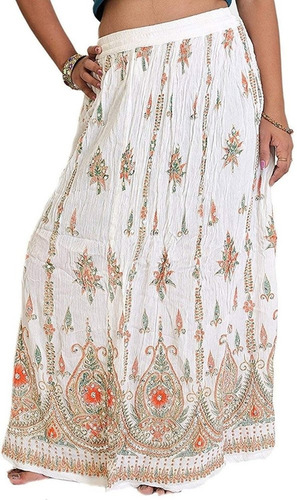 Rayon Crepe Sitara Skirt - Long Length, All Color Options | Casual Wear, Machine Washable, Printed Pattern, All Sizes Available