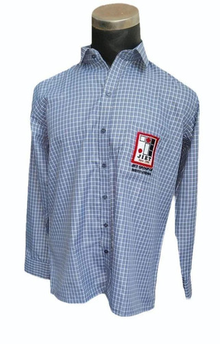 Cotton Checked Full Sleeve Corporate Shirts - All Gender Custom Size | Breathable, Washable, Long Sleeves
