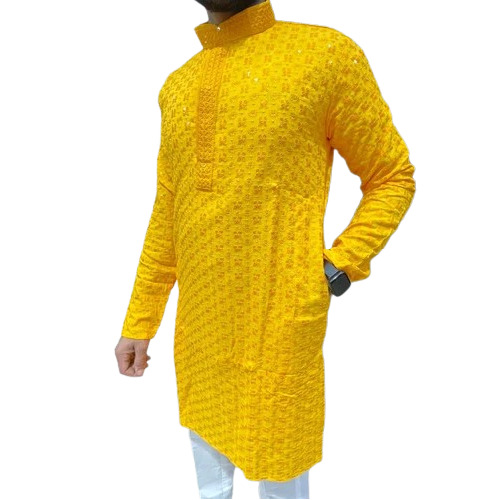 Yellow Kurta Pajama - Feature: Breathable