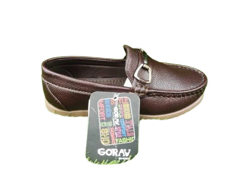 Kids Leather Shoes - Brown Leather, Polished Finishing | Durable, Comfortable, Attractive Design, Breathable Round Toe Loafers for Boys