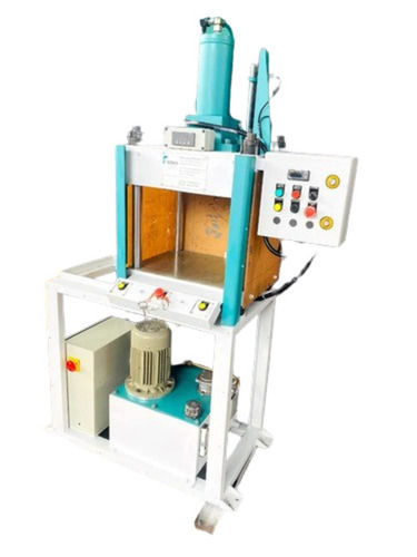 Hydraulic Hot Press Machine - Durable Horizontal Jointer, Automatic Operation | Perfect Finishing, Blue & White Color