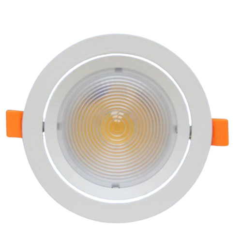 LED Spotlight - Plastic , Round Shape, White Color, 4500K Light Color, 110-240V Input Voltage | Energy-Saving, Bright Illumination, Adjustable Angle, Long Lifespan