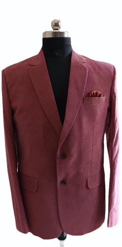 Pink Double Breasted Party Wear Blazer - Polyester, All Sizes Available | Machine Washable, Plain Style, Men's Fashion