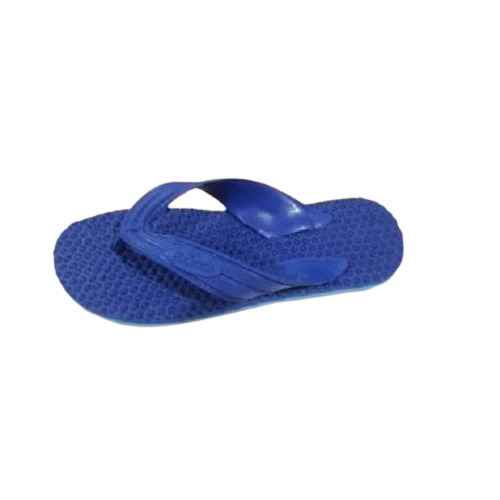 Plain Blue Color Hawai Chappals - Material: Rubber