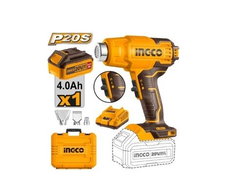 100/200 L/min Airflow Ingco HGLI20025 Cordless Heat Gun