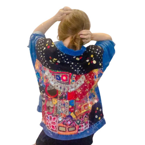 Ladies Banjara Jacket - Cotton Knee Length Multicolour | Short Sleeves No Fade Washable All Sizes