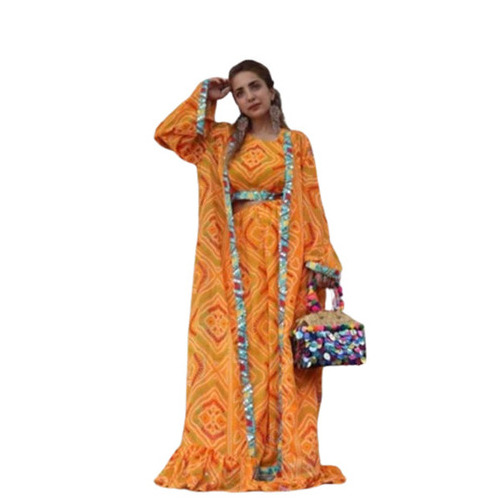 Ladies Full Sleeve Printed Shrugs - Large Size, All Season Wear | Breathable, Washable, Party Wear