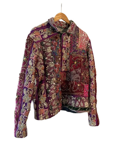 Patchwork Denim Jacket - Cotton Fabric, All Sizes, Multi Color | Breathable, Washable, Unisex, Full Sleeves