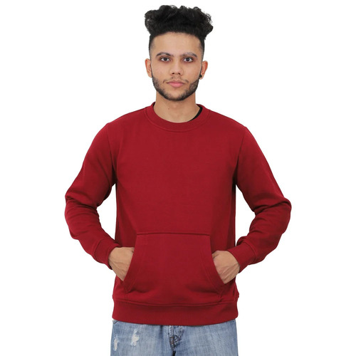 Mens Maroon Cotton Sweatshirt - Color: All