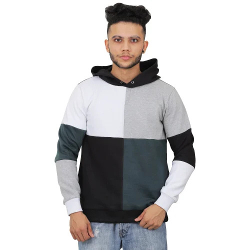Mens Party Wear Hooded Sweatshirt - Color: Multi Color