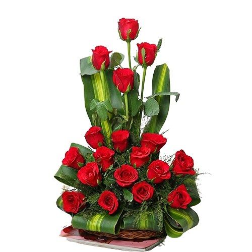 Red Rose Decorative Basket