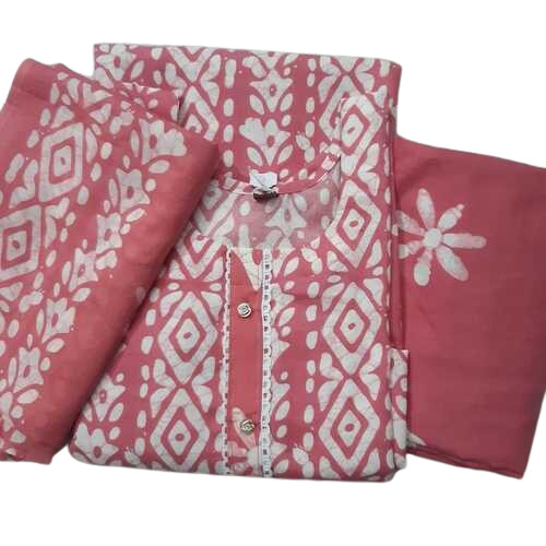 Lucknowi Kurti - Chiffon, Customized Size, Pink Color | Washable, Breathable, 3-4th Sleeve Style, Beaded Pattern for Girls