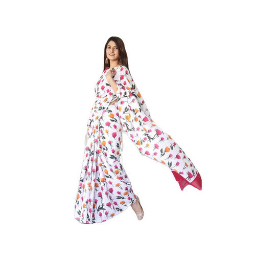 Flower Printed Cotton Sarees