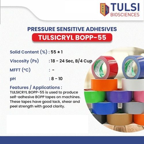 Excellent Stability Pressure Sensitive Adhesive Tulsicryl BOPP-55