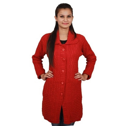 Red Cardigan Sweater - Size: All