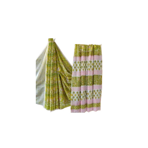 Cotton Saree - 6.3 Meters with Unstitched Blouse, Fade Resistant, Lightweight and Breathable for Casual Summer Wear