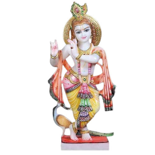 Handmade Shri Krishna Marble Statue For Religious