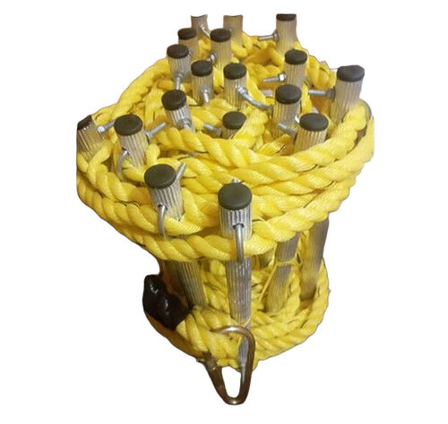 Resistant To Abrasion Nylon Rope Ladder - Nylon Material, Yellow Color | Easy to Use, Durable Design for Industrial Applications