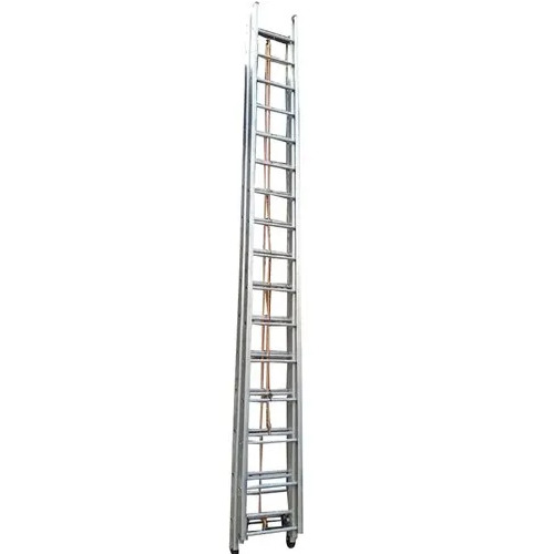 Silver Aluminum Wall Extension Ladder - Feature: Easy To Use