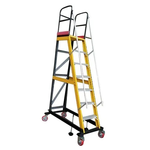Yellow And Black Frp Trolley Ladder - Feature: Easy To Use
