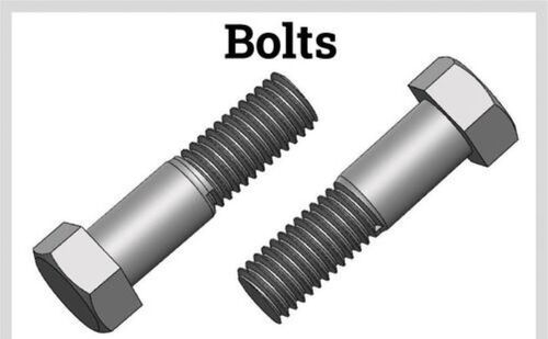 Steel Nut Bolt - Steel Standard Sizes Available Grey Hex Head Anodized Surface | Corrosion-Resistant High Load Capacity Secure Fastening
