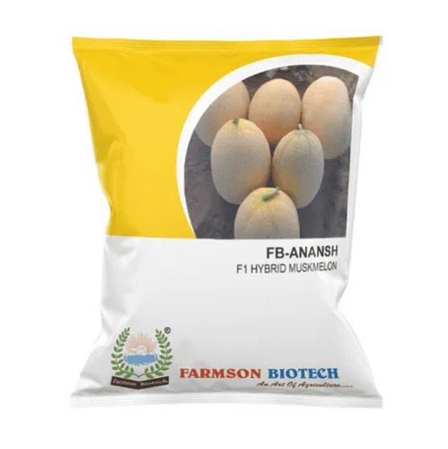 -Ananas F1 Hybrid Muskmelon Seeds - Round Oval Fruits 2.5-3.5 kg Creamish to Golden Color 99.5% Purity Soft Crispy Flesh